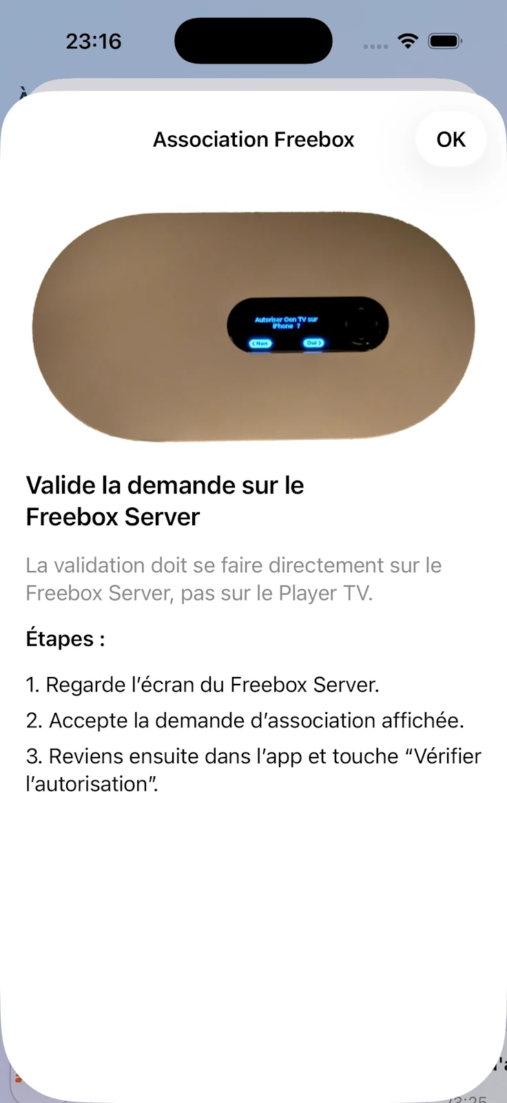 Étape 4 du tutoriel Freebox