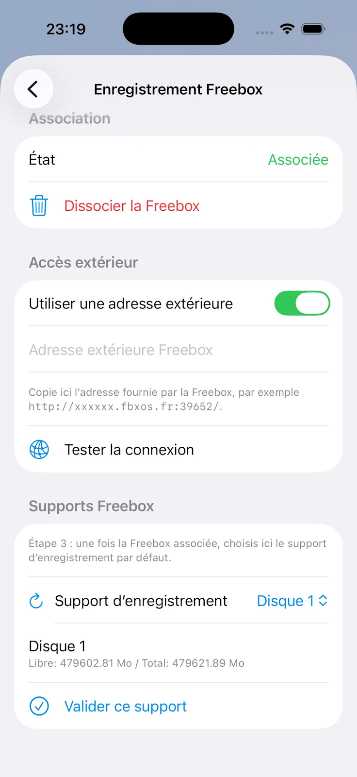 Étape 6 du tutoriel Freebox